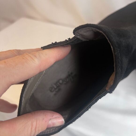 Sofft Euro Soft Black Joslyn Pull On Ankle Bootie Chunky Wedge Size 8M - Picture 4 of 10